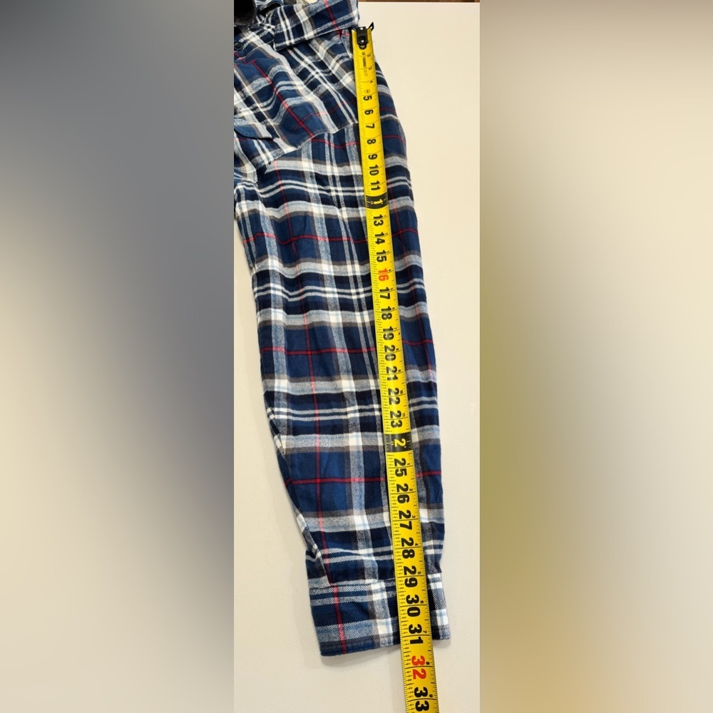 L.L. Bean Mens Fleece-Lined Flannel Shirt Jacket Size Large Traditional Fit Blue - Picture 10 of 10